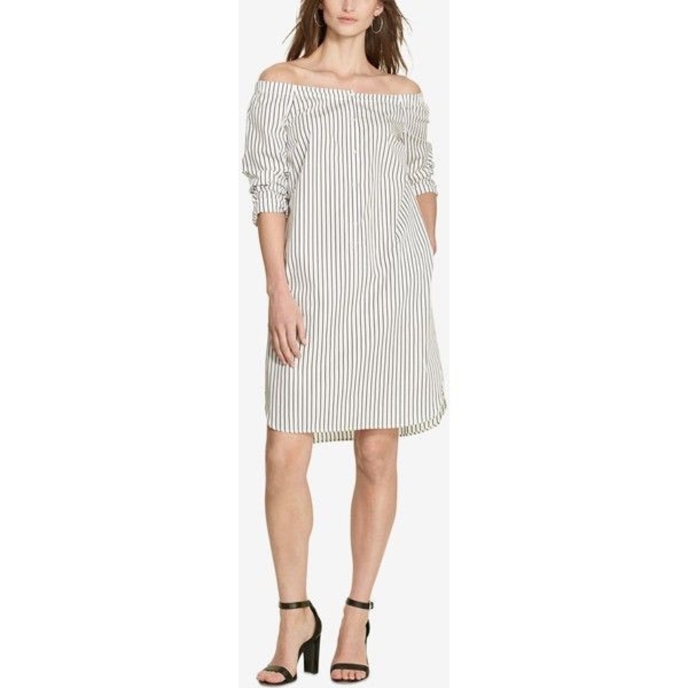 Lauren Ralph Lauren Striped Shirt Dress